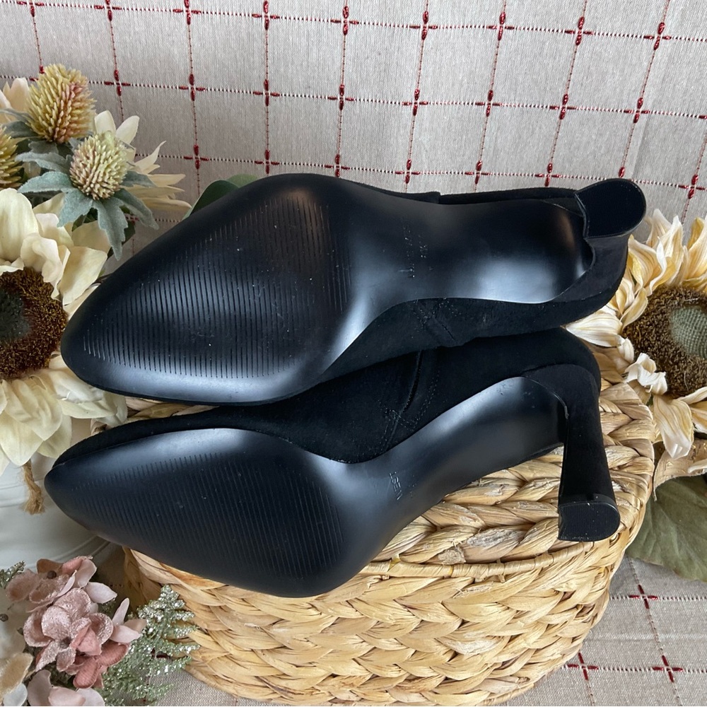 Nine West “Raze” Black Suede High Heeled Ankle Boots Size 8.5 Stiletto Heel Boot - Picture 5 of 5